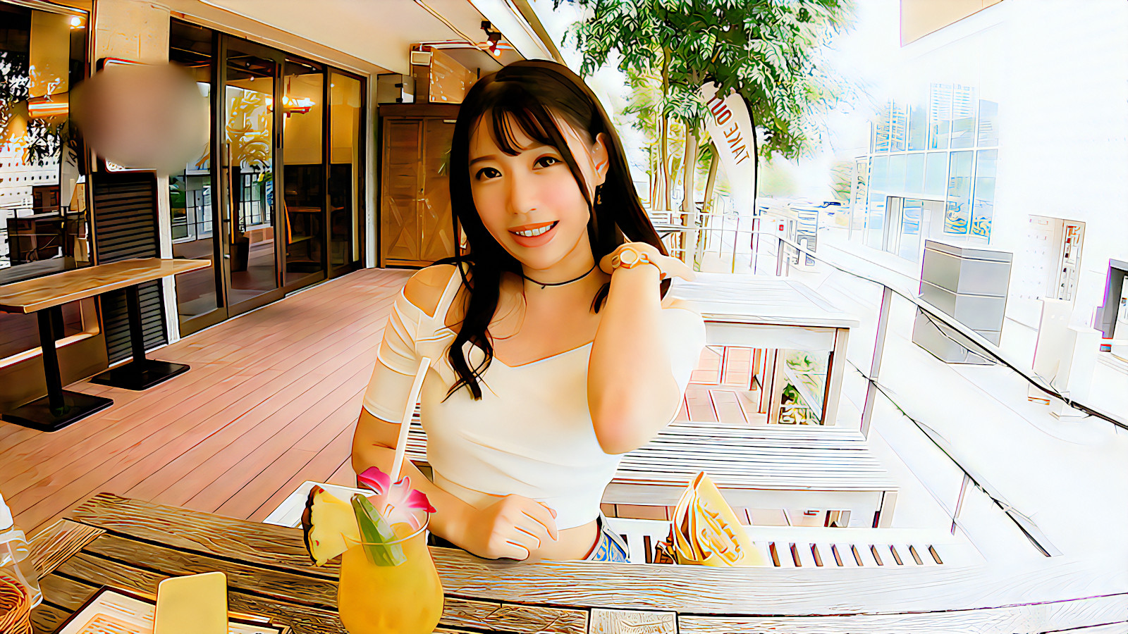 桃尻のスレンダー美女