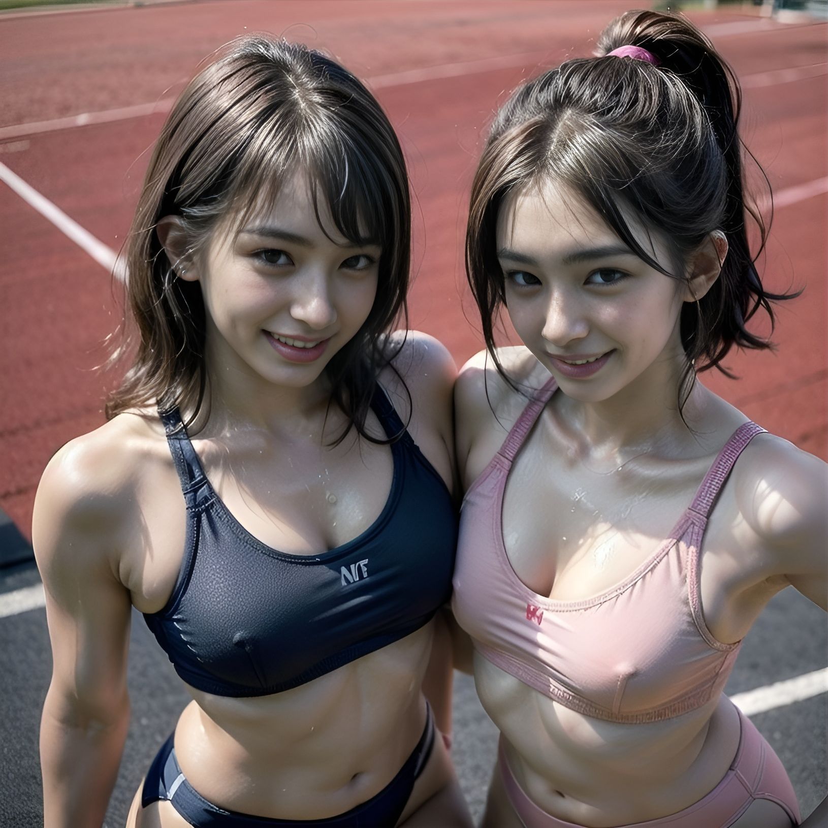 AI女子のスポーツ画像