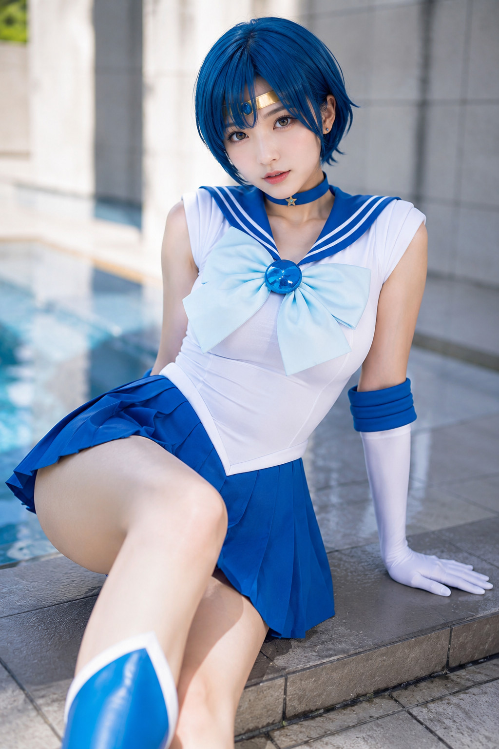 「セーラームーン 水野亜美」実写/リアル系のAIコスプレ画像
