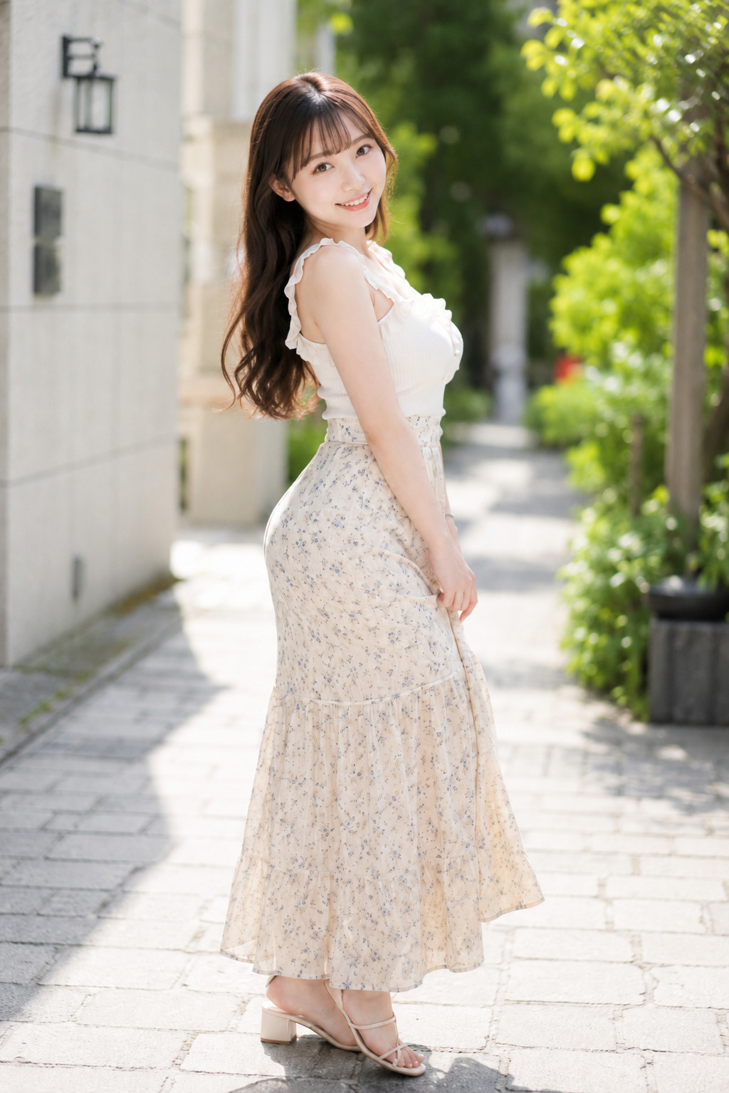 夏なので夏服の可愛い女子のグラビアAI画像